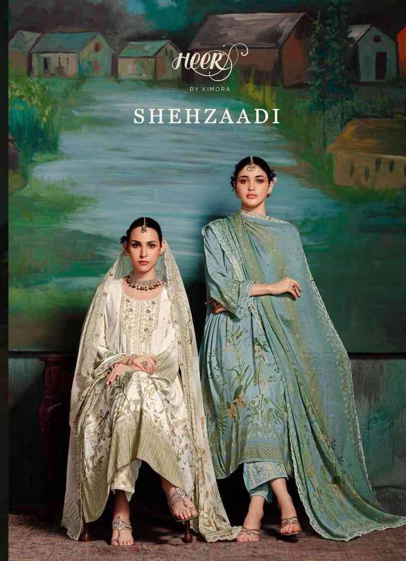 Shehzaadi By Kimora Fashion 9521 To 9526 Series Designer Festive Suits Collection Beautiful Stylish Fancy Colorful Party Wear & Occasional Wear Pure Muslin Dresses At Wholesale Price