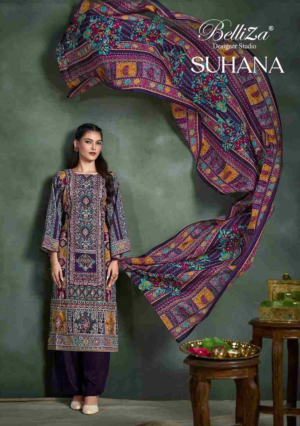 Suhana By Belliza 1049-001 To 1049-006 Series Beautiful Festive Suits Stylish Fancy Colorful Casual Wear & Ethnic Wear Pure Viscose Rayon Print Dresses At Wholesale Price