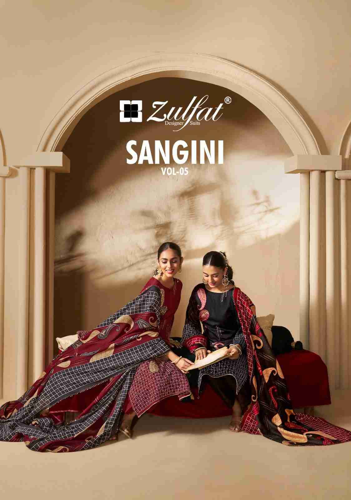 Sangini Vol-5 By Zulfat 624-001 To 624-006 Series Beautiful Festive Suits Stylish Fancy Colorful Casual Wear & Ethnic Wear Pure Jam Cotton Print Dresses At Wholesale Price