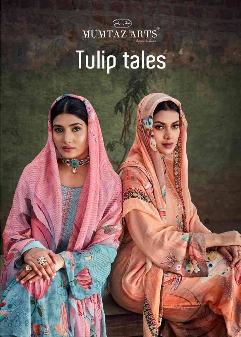 Tulip Tales By Mumtaz Arts 101 To 104 Series Beautiful Festive Suits Colorful Stylish Fancy Casual Wear & Ethnic Wear Pure Viscose Muslin Print With Work Dresses At Wholesale Price