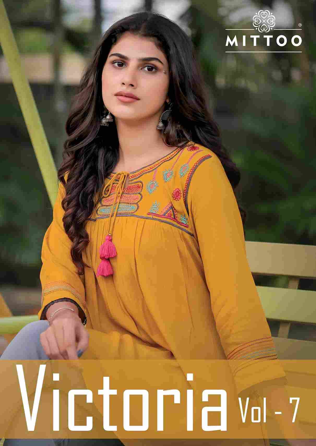 Victoria Vol-7 By Mittoo 5035 To 5040 Series Designer Stylish Fancy Colorful Beautiful Party Wear & Ethnic Wear Collection Heavy Rayon Tops At Wholesale Price