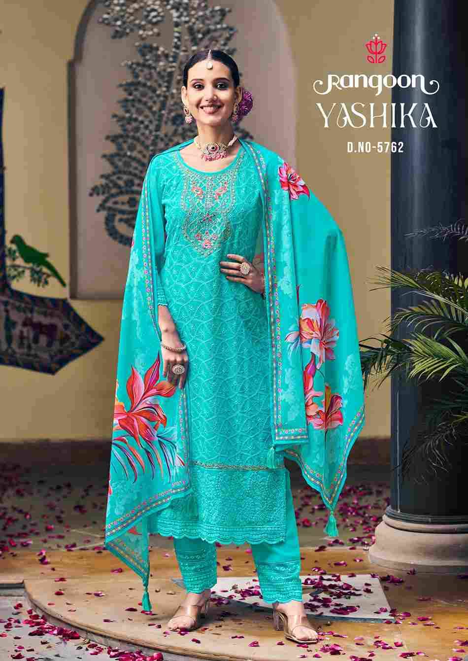 Yashika By Rangoon 5761 To 5764 Series Beautiful Stylish Festive Suits Fancy Colorful Casual Wear & Ethnic Wear & Ready To Wear Georgette Dresses At Wholesale Price