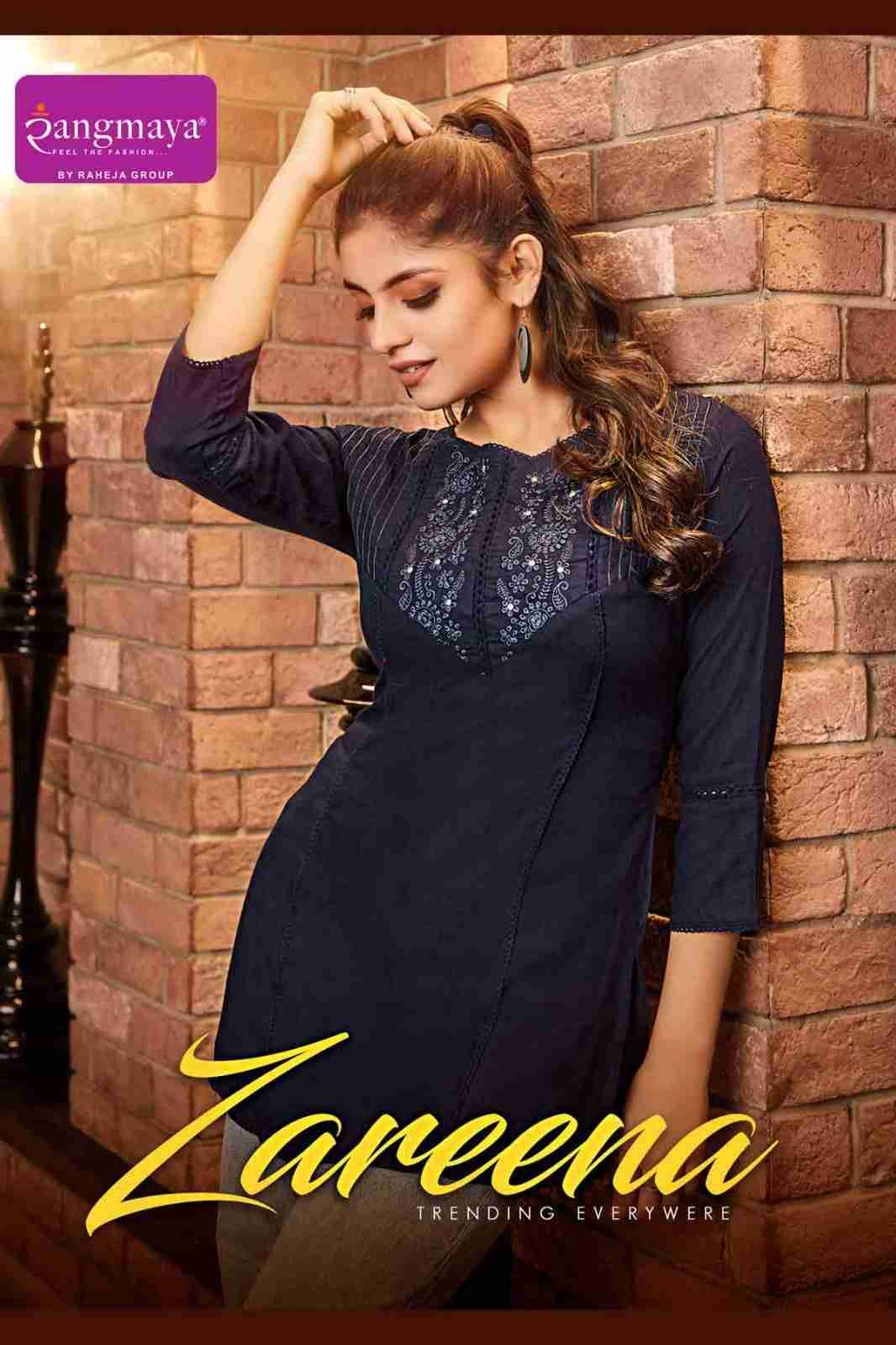 Zareena By Rangmaya 101 To 108 Series Designer Stylish Fancy Colorful Beautiful Party Wear & Ethnic Wear Collection Rayon Tops At Wholesale Price