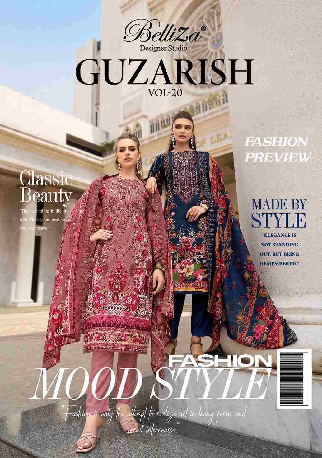 Guzarish Vol-20 By Belliza 801-001 To 801-008 Series Beautiful Stylish Festive Suits Fancy Colorful Casual Wear & Ethnic Wear & Ready To Wear Pure Cotton Digital Print Dresses At Wholesale Price