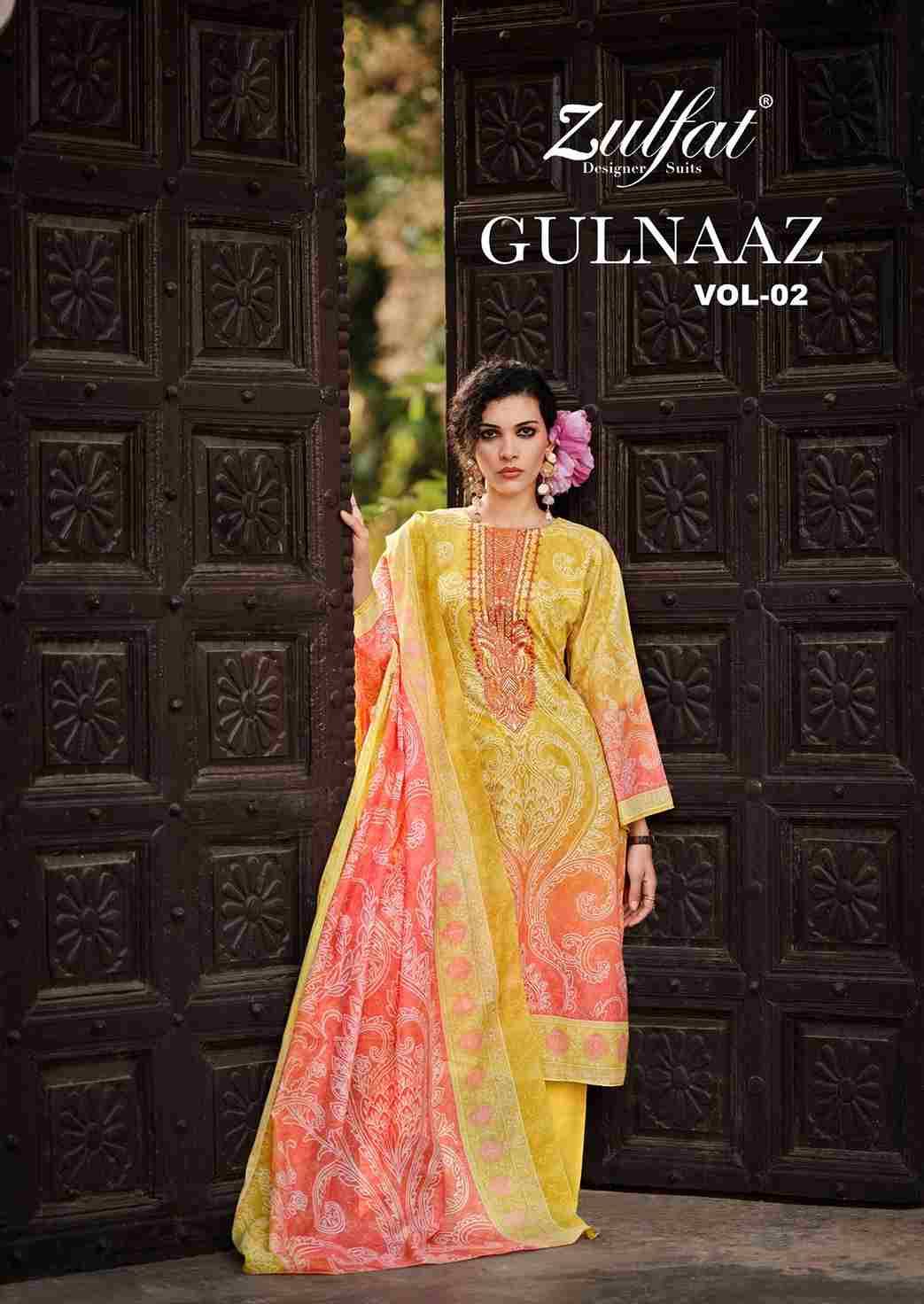 Gulnaaz Vol-2 By Zulfat 637-001 To 637-008 Series Beautiful Festive Suits Stylish Fancy Colorful Casual Wear & Ethnic Wear Pure Cotton Print Dresses At Wholesale Price