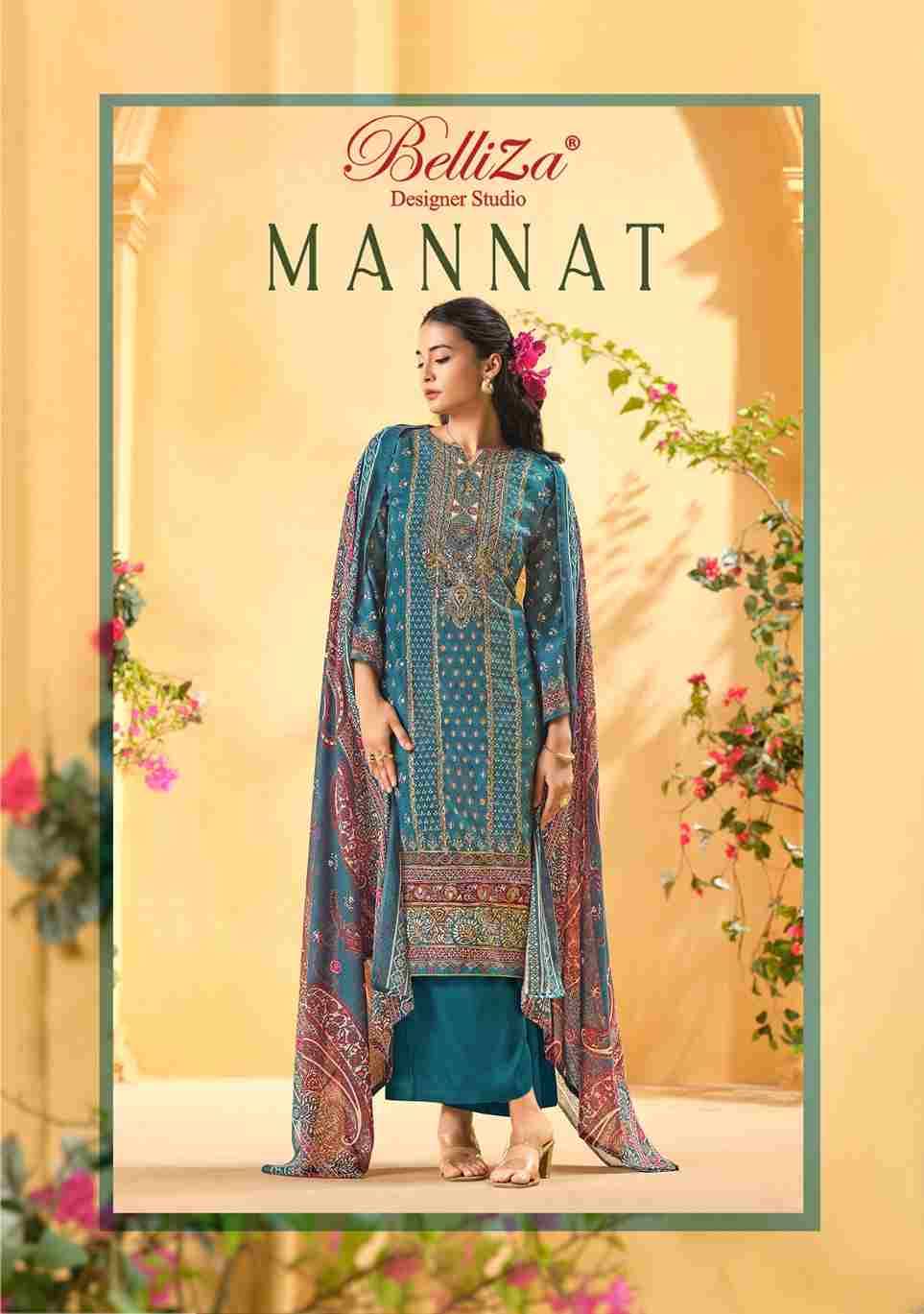 Mannat By Belliza 1041-001 To 1041-006 Series Beautiful Suits Colorful Stylish Fancy Casual Wear & Ethnic Wear Pure Viscose Rayon Print Dresses At Wholesale Price