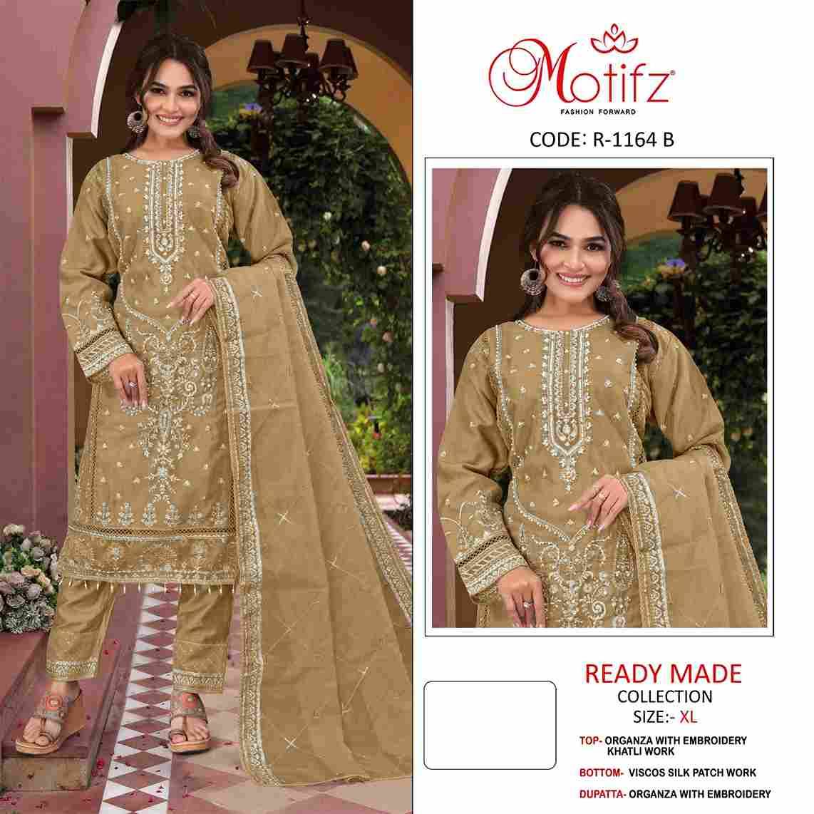 Motifz Hit Design 1164 Colours By Motifz 1164-A To 1164-D Series Beautiful Pakistani Suits Colorful Stylish Fancy Casual Wear & Ethnic Wear Organza Dresses At Wholesale Price