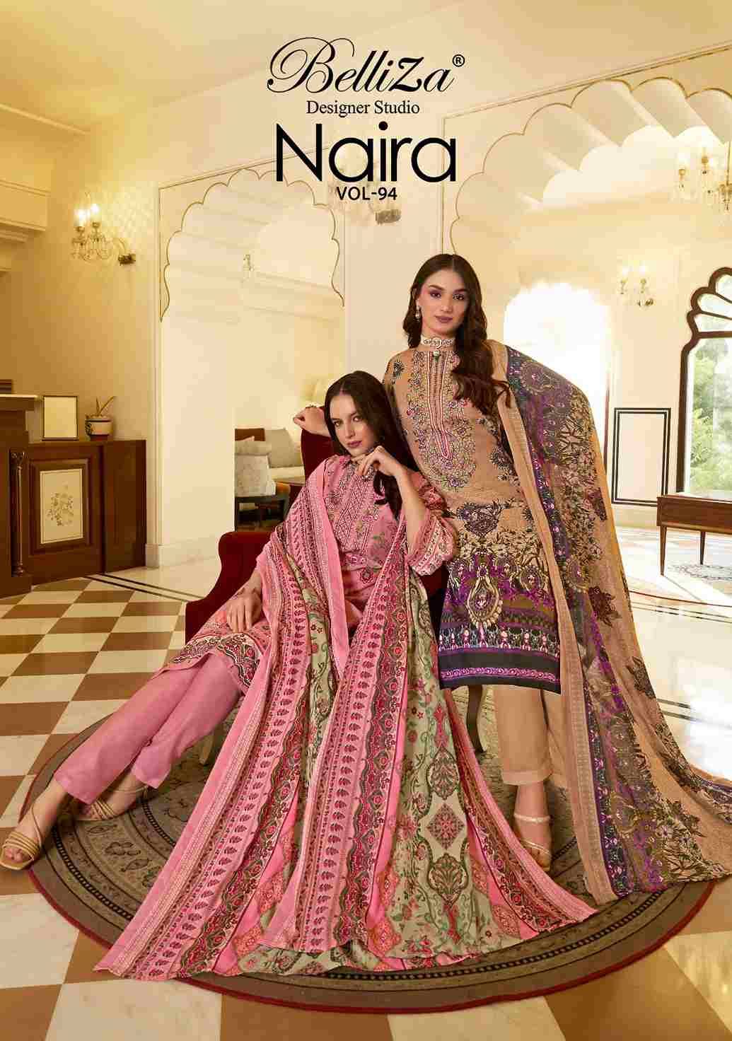 Naira Vol-94 By Belliza 1046-001 To 1046-008 Series Beautiful Festive Suits Stylish Fancy Colorful Casual Wear & Ethnic Wear Pure Cotton Print Dresses At Wholesale Price