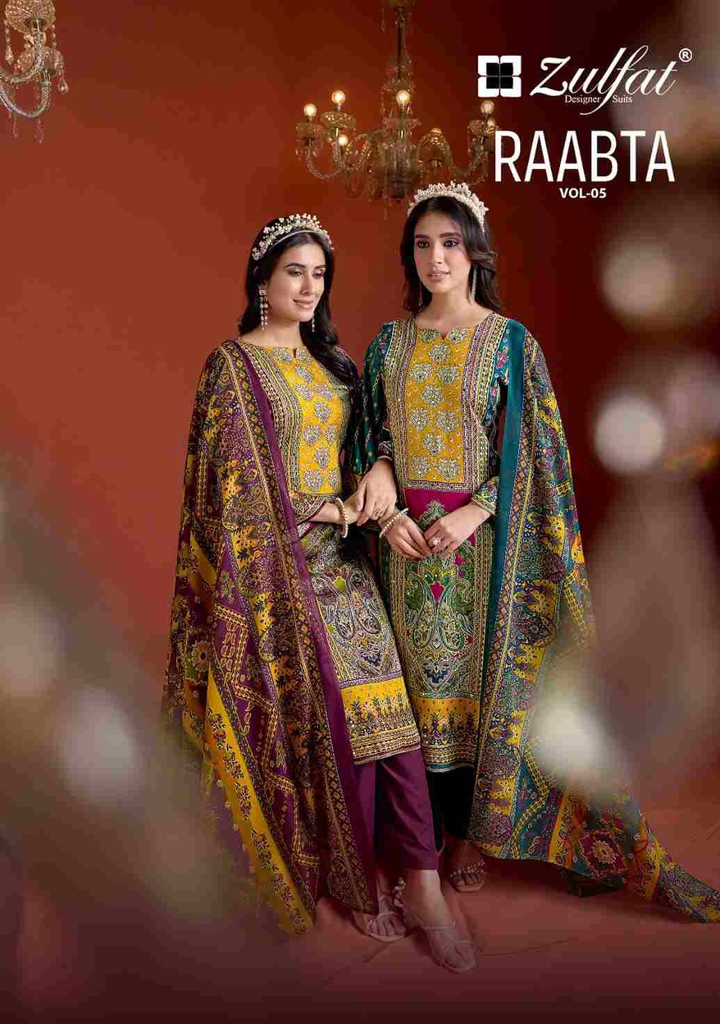 Raabta Vol-5 By Zulfat 631-001 To 631-006 Series Beautiful Festive Suits Stylish Fancy Colorful Casual Wear & Ethnic Wear Pure Jam Cotton Print Dresses At Wholesale Price