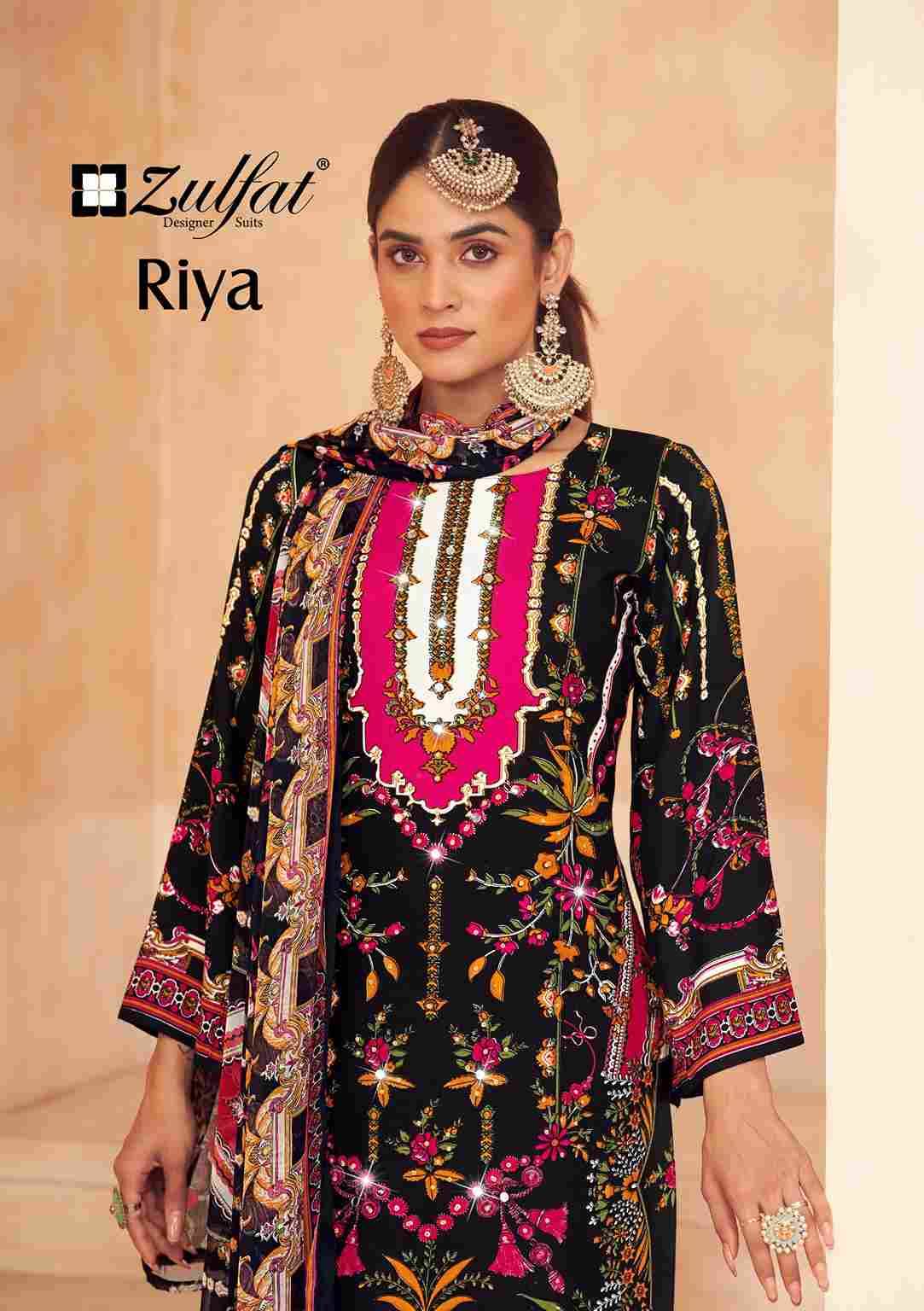 Riya By Zulfat 634-001 To 634-006 Series Beautiful Festive Suits Stylish Fancy Colorful Casual Wear & Ethnic Wear Pure Viscose Rayon Print Dresses At Wholesale Price