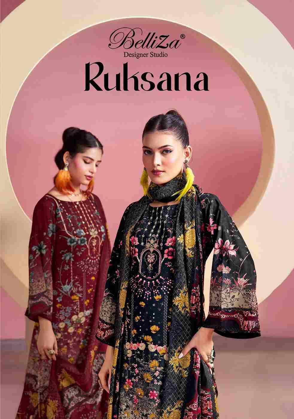 Ruksana By Belliza 804-001 To 804-006 Series Beautiful Festive Suits Colorful Stylish Fancy Casual Wear & Ethnic Wear Pure Cotton Print Dresses At Wholesale Price