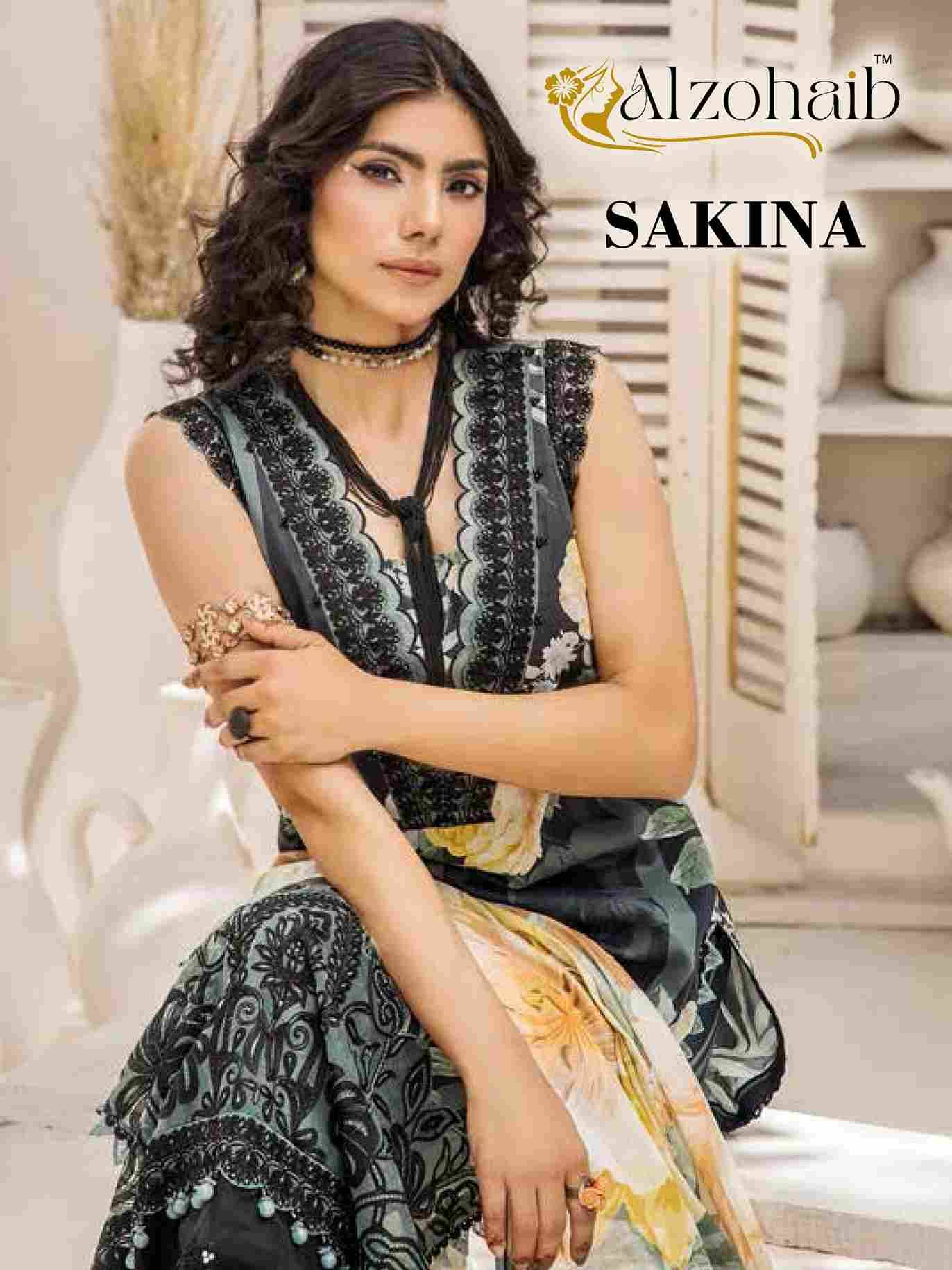 Sakina By Alzohaib Series Beautiful Pakistani Suits Stylish Fancy Colorful Party Wear & Occasional Wear Pure Cotton Print Dresses At Wholesale Price