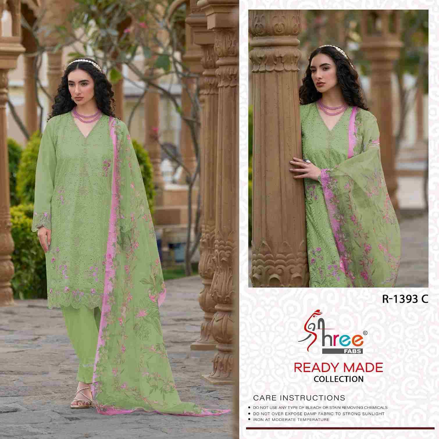 Shree Fabs Hit Design R-1393 Colours By Shree Fabs R-1393 -A To K-1393-D Series Designer Pakistani Suits Collection Beautiful Stylish Fancy Colorful Party Wear & Occasional Wear Cambric Lawn Cotton Dresses At Wholesale Price