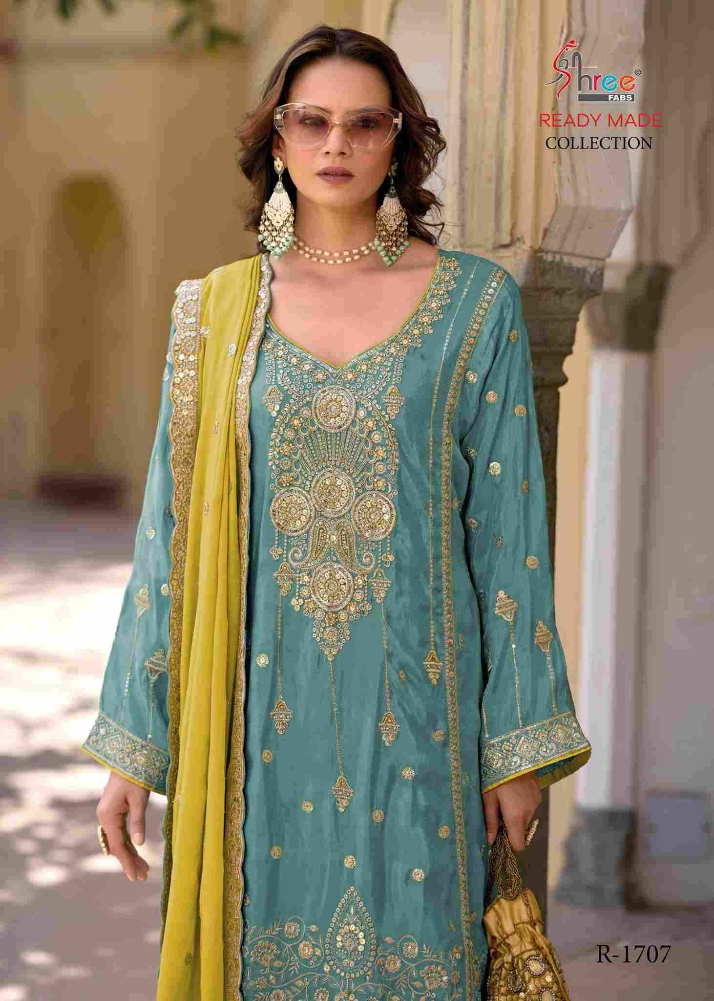 Shree Fabs Hit Design R-1707 Colours By Shree Fabs R-1707 -A To R-1707-D Series Beautiful Pakistani Suits Stylish Fancy Colorful Party Wear & Occasional Wear Viscose Embroidered Dresses At Wholesale Price