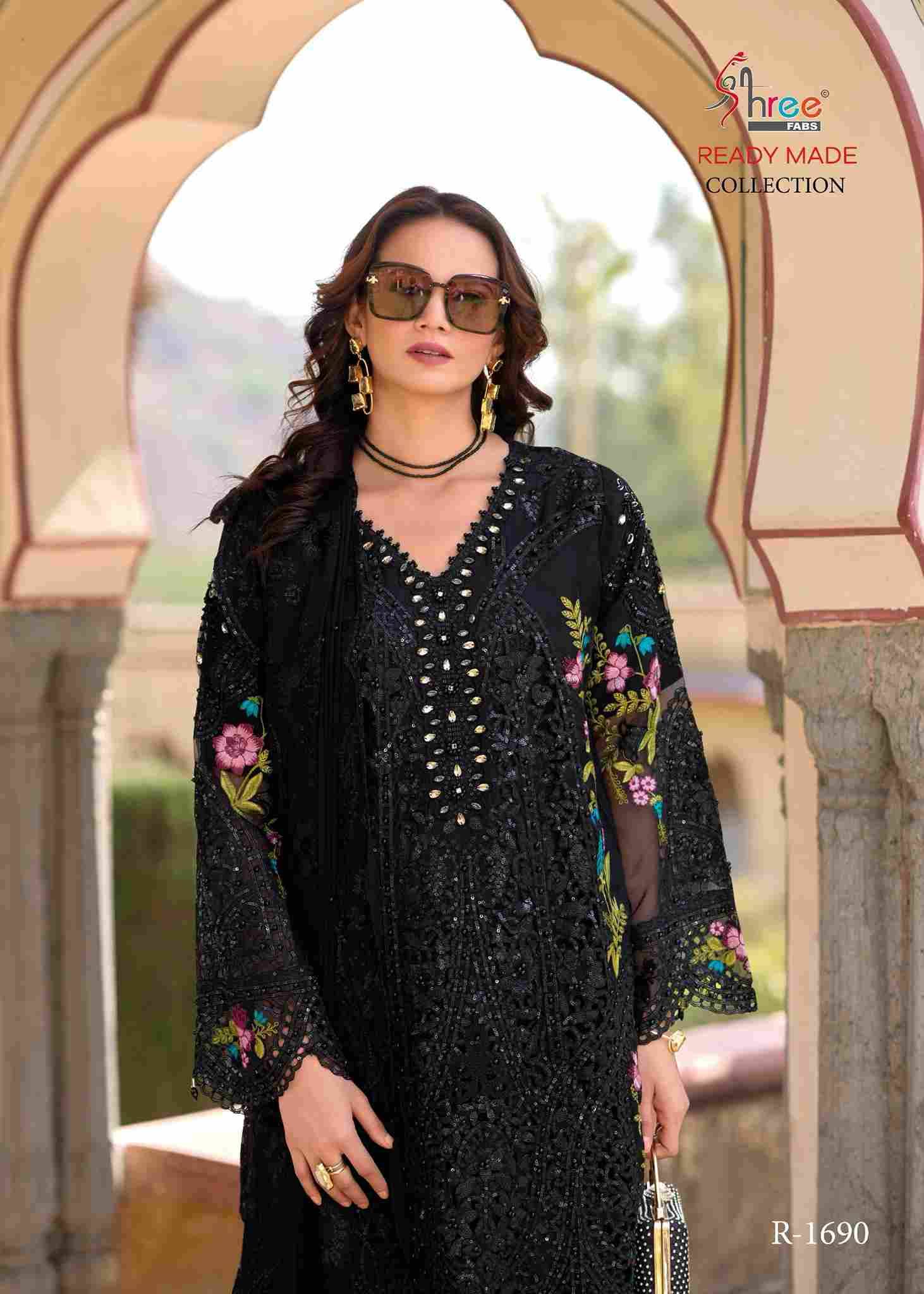 Shree Fabs Hit Design R-1690 Colours By Shree Fabs R-1690-A To R-1690-D Series Designer Pakistani Suits Collection Beautiful Stylish Fancy Colorful Party Wear & Occasional Wear Chiffon Dresses At Wholesale Price