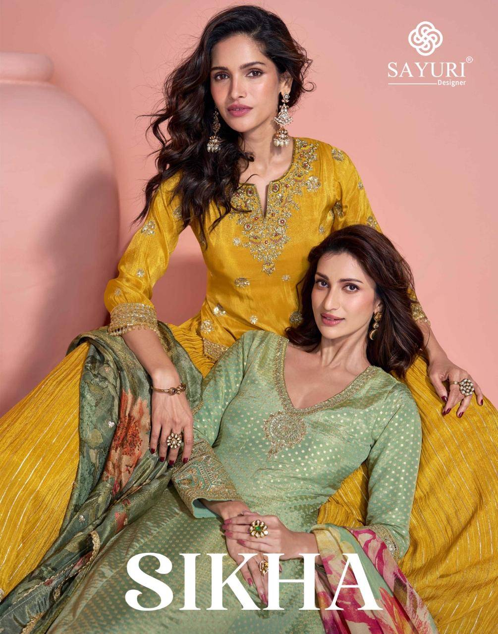 Sikha By Sayuri 5787 To 5789 Series Designer Festive Suits Beautiful Fancy Colorful Stylish Party Wear & Occasional Wear Pure Viscose Jacquard Silk Gown At Wholesale Price