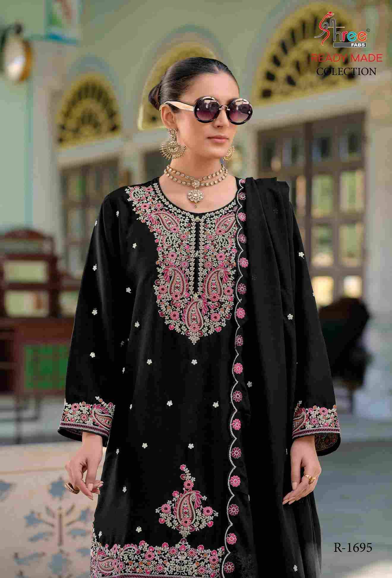 Shree Fabs Hit Design R-1695 Colours By Shree Fabs R-1695-A To R-1695-D Series Designer Pakistani Suits Collection Beautiful Stylish Fancy Colorful Party Wear & Occasional Wear Chinnon Dresses At Wholesale Price