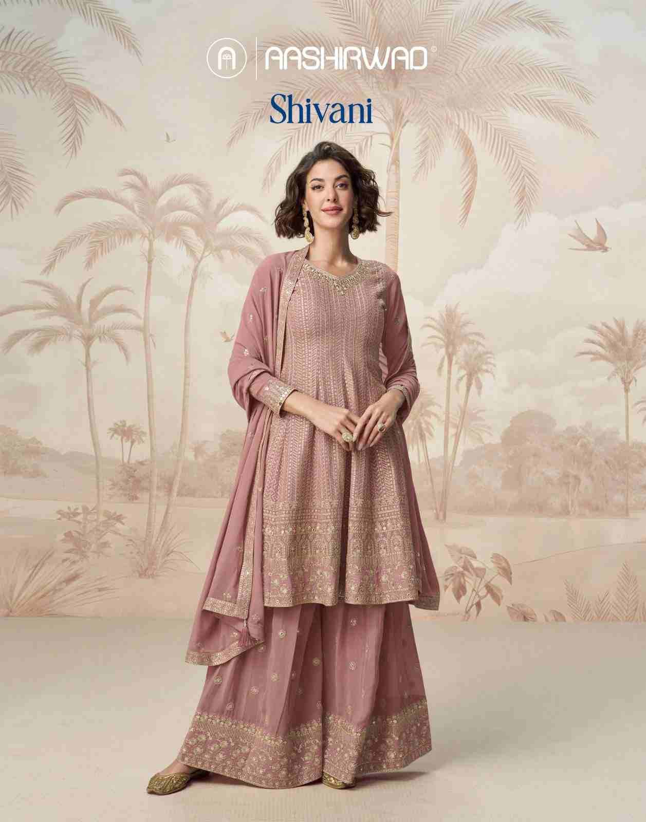 Shivani By Aashirwad Creation 10217 To 10219 Series Beautiful Sharara Suits Colorful Stylish Fancy Casual Wear & Ethnic Wear Premium Georgette Dresses At Wholesale Price