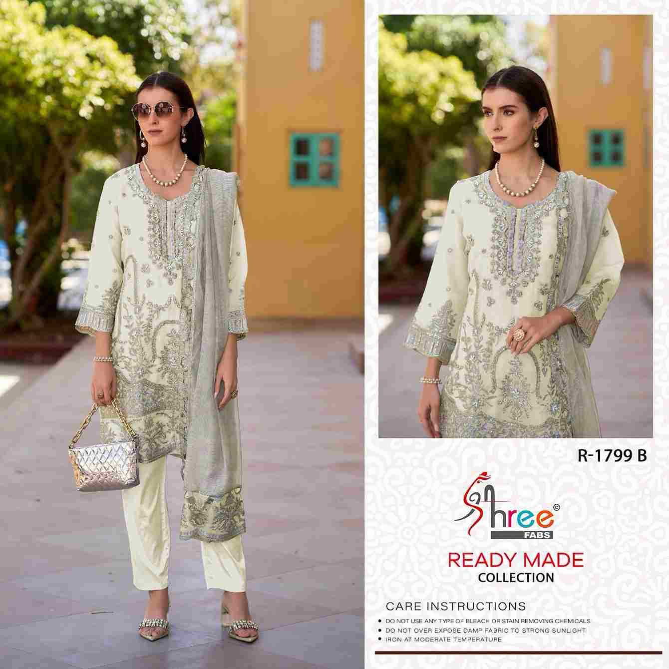 Shree Fabs Hit Design R-1799 Colours By Shree Fabs R-1799-A To R-1799-D Series Beautiful Pakistani Suits Stylish Fancy Colorful Party Wear & Occasional Wear Viscose Organza Embroidered Dresses At Wholesale Price