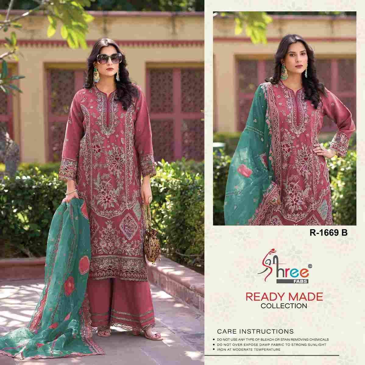 Shree Fabs Hit Design R-1669 Colours By Shree Fabs R-1669-A To R-1669-D Series Beautiful Pakistani Suits Stylish Fancy Colorful Party Wear & Occasional Wear Organza Embroidered Dresses At Wholesale Price
