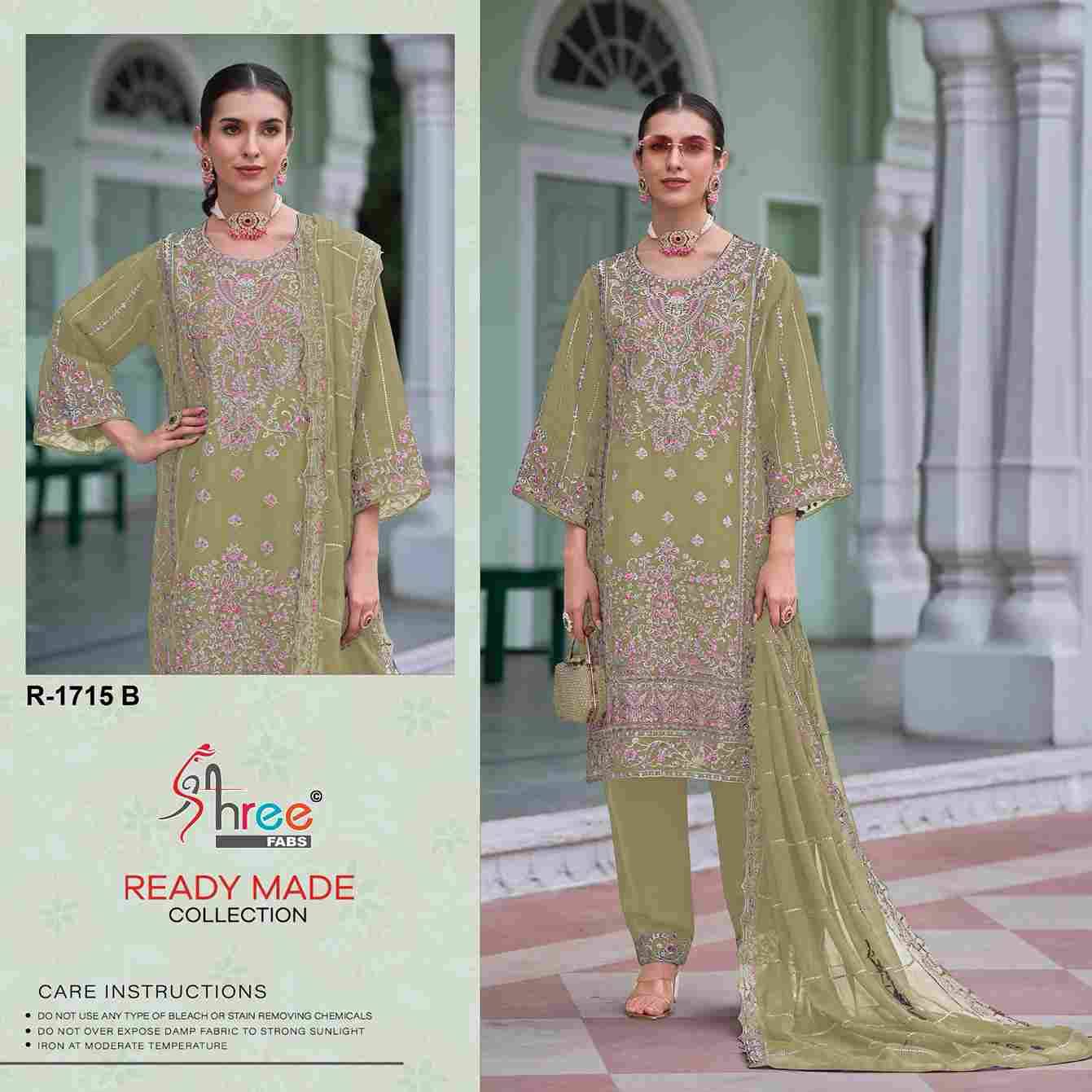 Shree Fabs Hit Design R-1715 Colours By Shree Fabs R-1715-A To R-1715-D Series Beautiful Pakistani Suits Stylish Fancy Colorful Party Wear & Occasional Wear Fendy Silk Embroidered Dresses At Wholesale Price