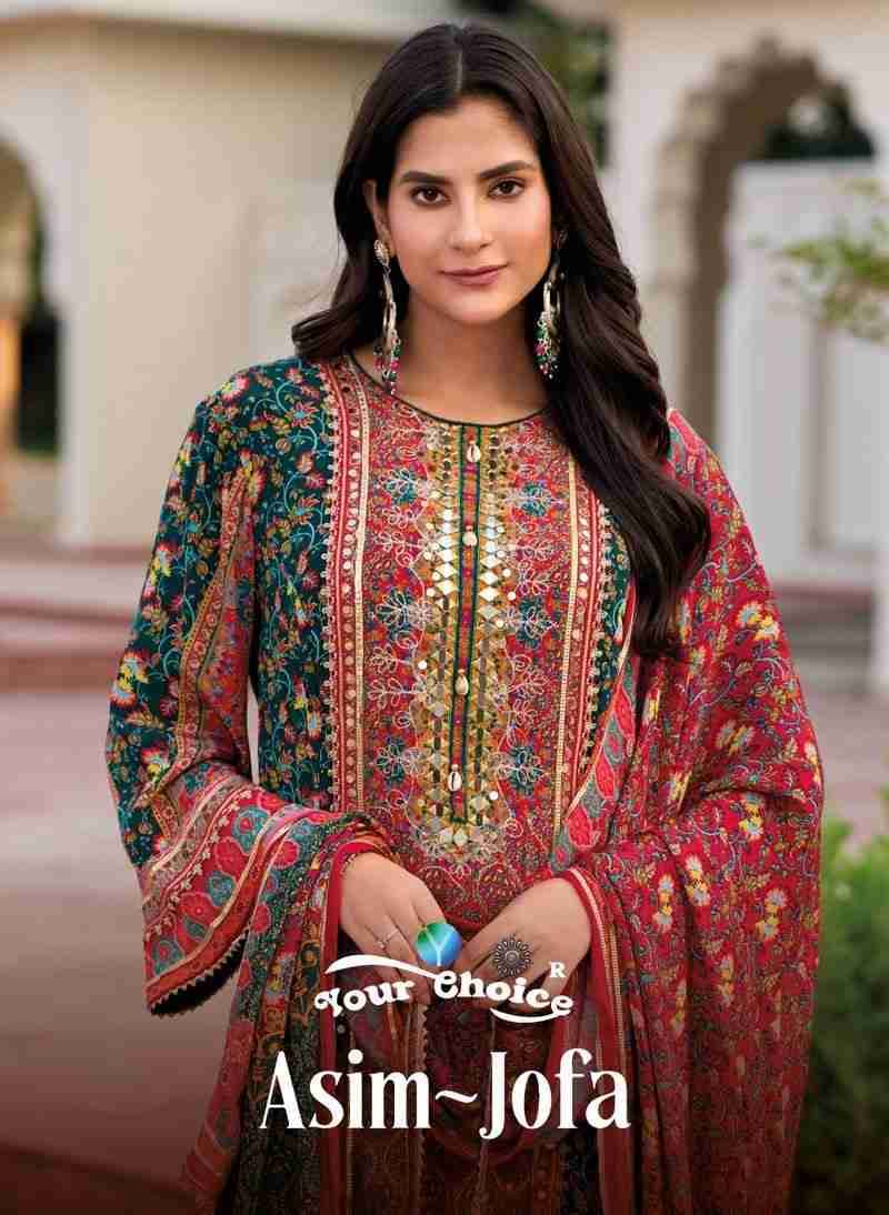 Asim-Jofa By Your Choice 1001 To 1002 Series Designer Festive Suits Collection Beautiful Stylish Fancy Colorful Party Wear & Occasional Wear Chinnon Dresses At Wholesale Price