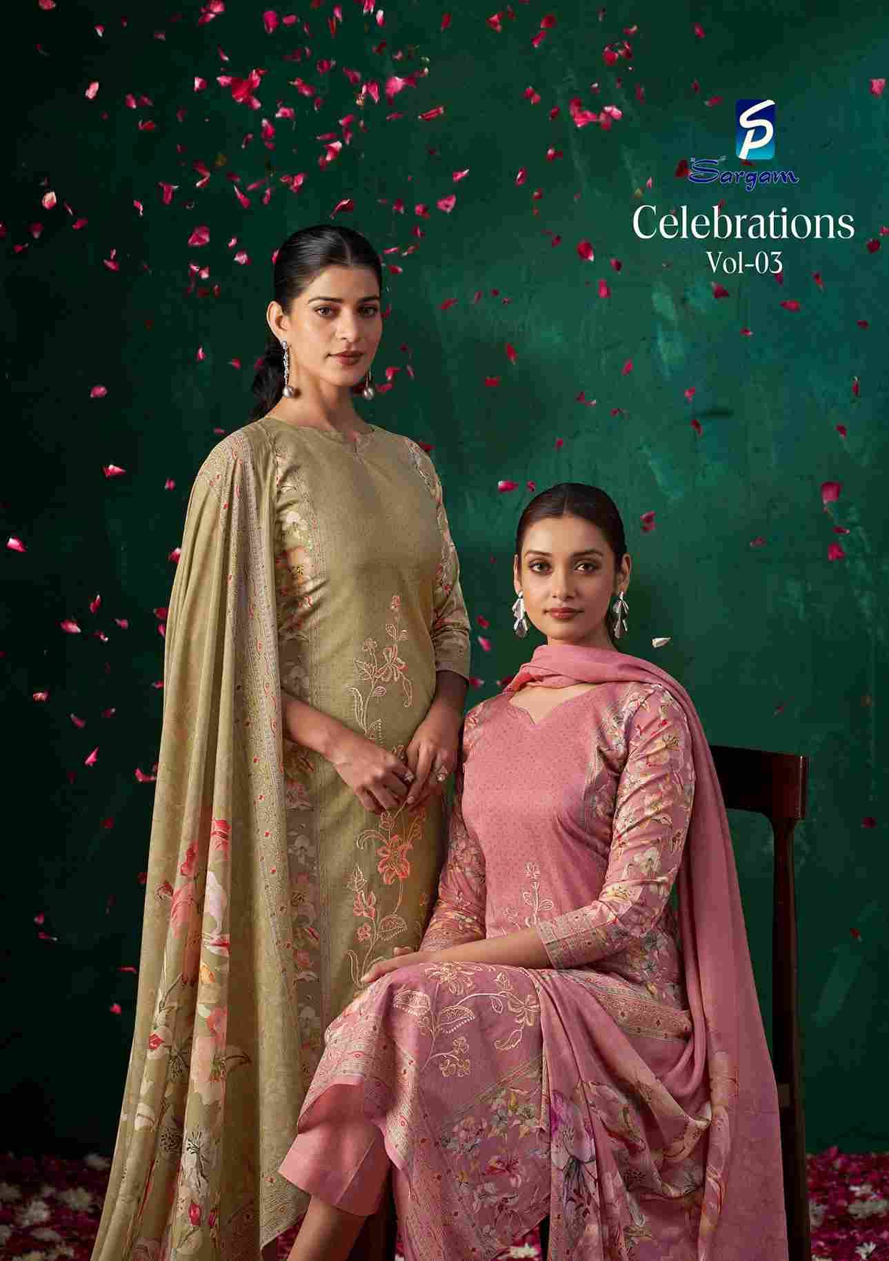 Celebrations VOl-3 By Sargam Prints 2657-A To 2657-D Series Beautiful Festive Suits Stylish Fancy Colorful Casual Wear & Ethnic Wear Pure Cambric Dresses At Wholesale Price