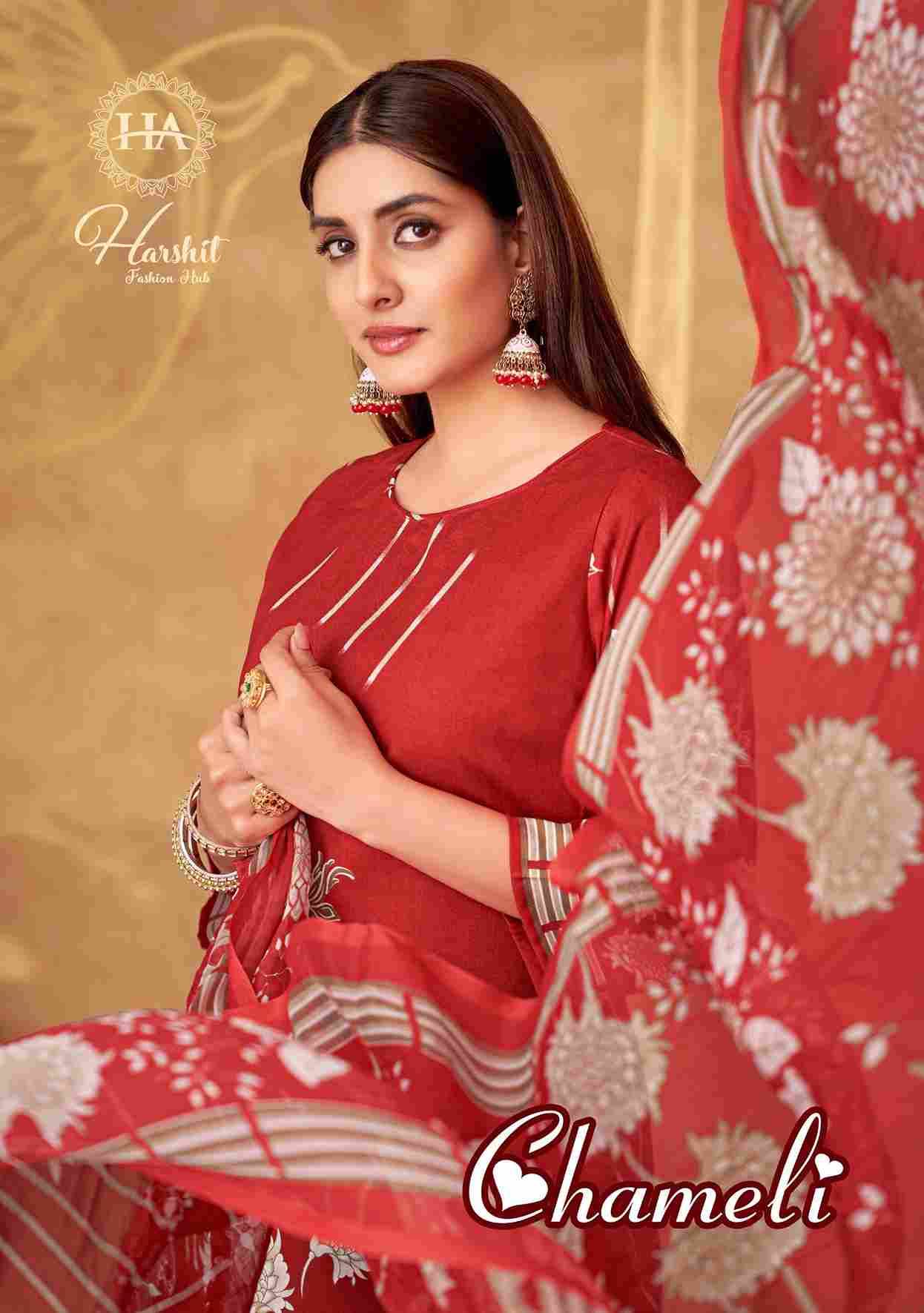 Chameli By Harshit Fashion Hub 1910-001 To 1910-006 Series Beautiful Festive Suits Stylish Fancy Colorful Casual Wear & Ethnic Wear Pure Viscose Rayon Dresses At Wholesale Price
