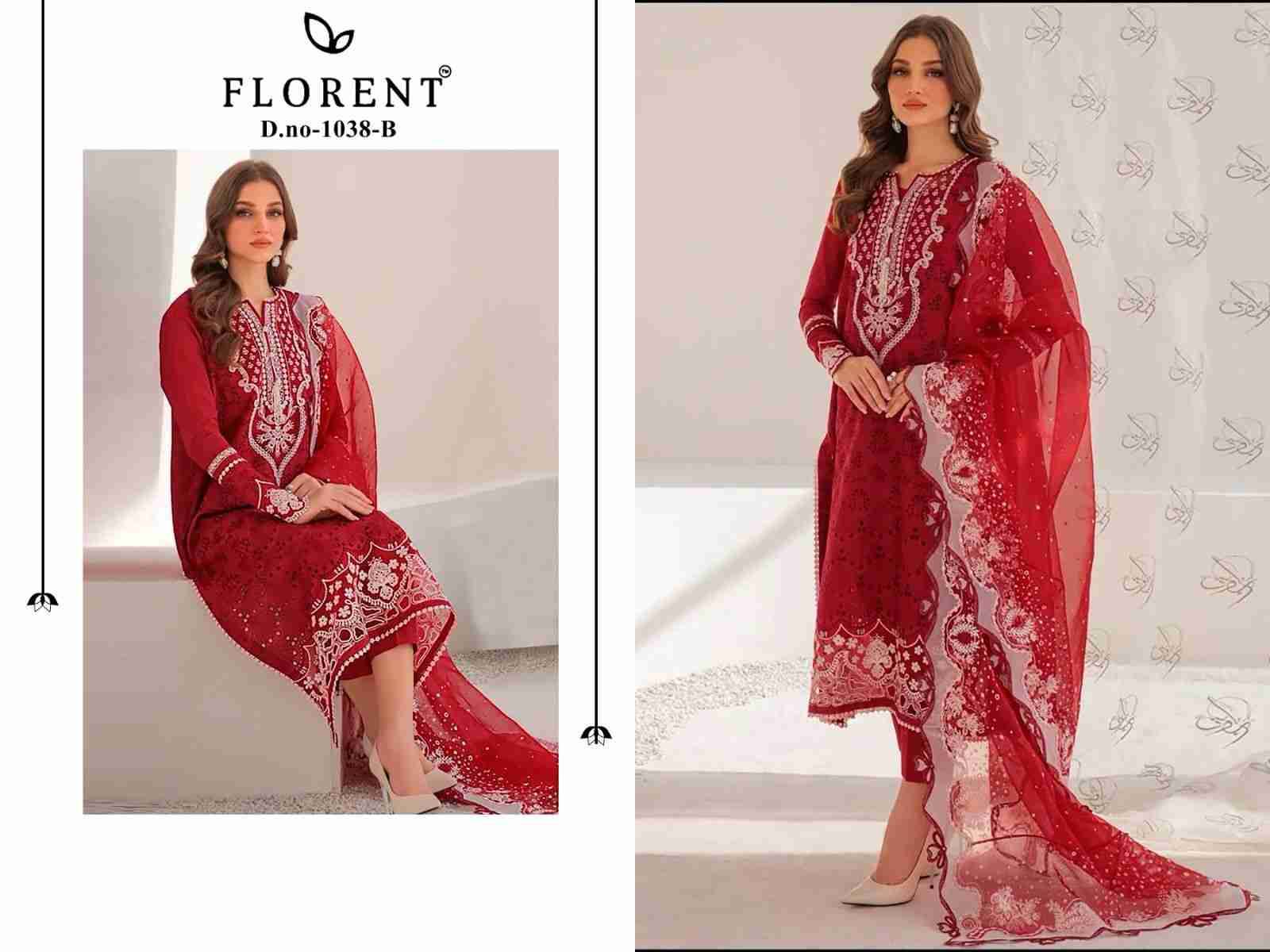 Florent 1038 Colours By Fashid Wholesale 1038-A To 1038-C Series Pakistani Suits Beautiful Fancy Colorful Stylish Party Wear & Occasional Wear Cambric Cotton Embroidery Dresses At Wholesale Price