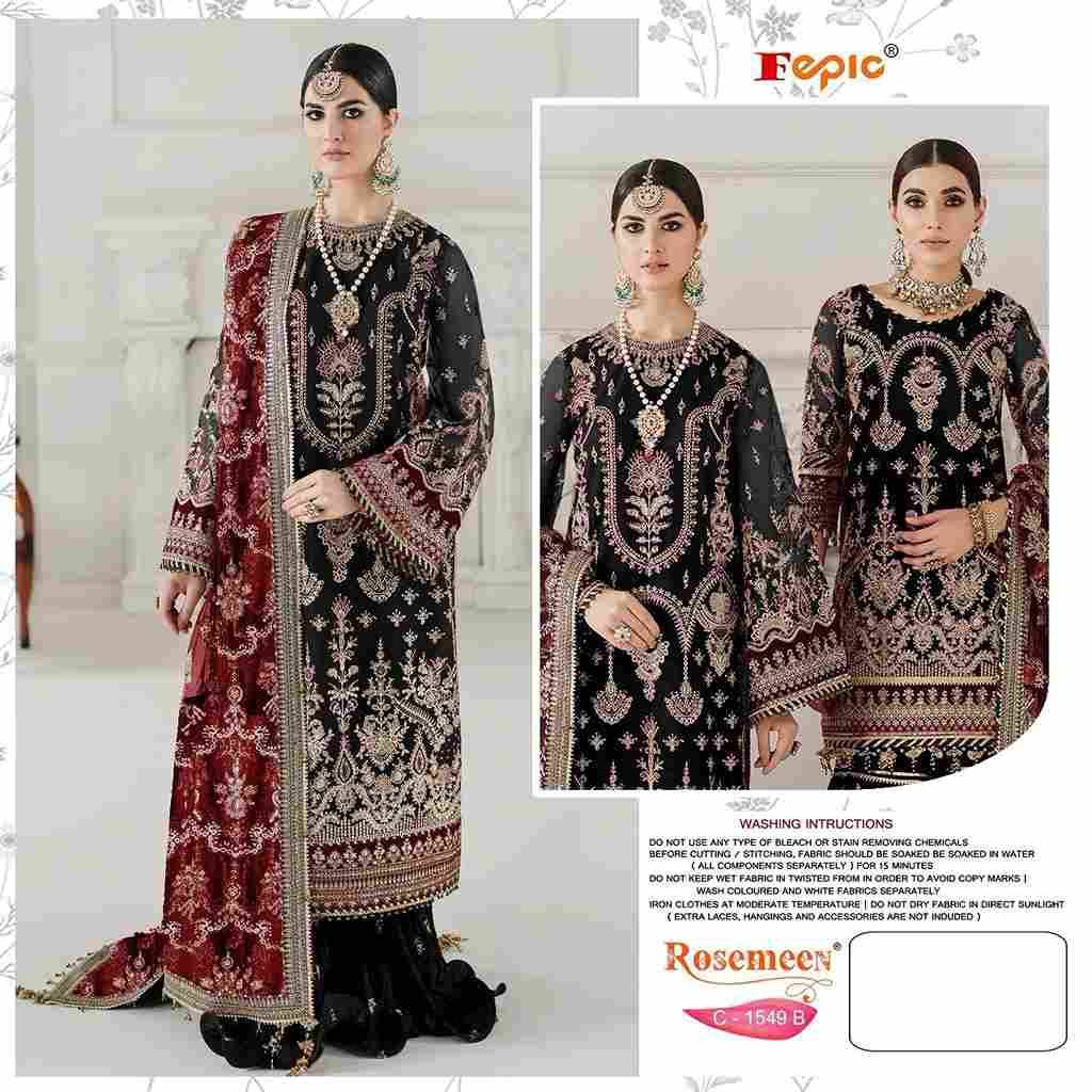 Fepic 1549 Colours By Fepic 1549-A To 1549-B Series Beautiful Pakistani Suits Stylish Fancy Colorful Party Wear & Occasional Wear Organza Embroidered Dresses At Wholesale Price