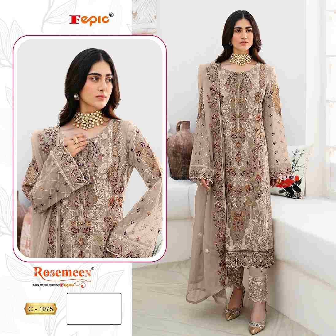 Fepic Hit Design 1975 By Fepic Beautiful Pakistani Suits Colorful Stylish Fancy Casual Wear & Ethnic Wear Pure Georgette Embroidered Dresses At Wholesale Price
