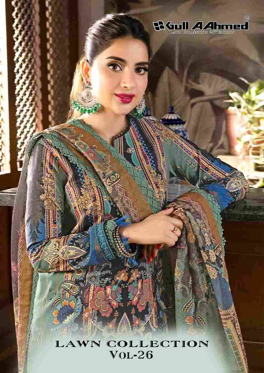 Gull Aahmed Lawn Collection Vol-26 By Gull Aahmed 215 To 220 Series Beautiful Festive Suits Stylish Fancy Colorful Casual Wear & Ethnic Wear Pure Lawn Cotton Dresses At Wholesale Price