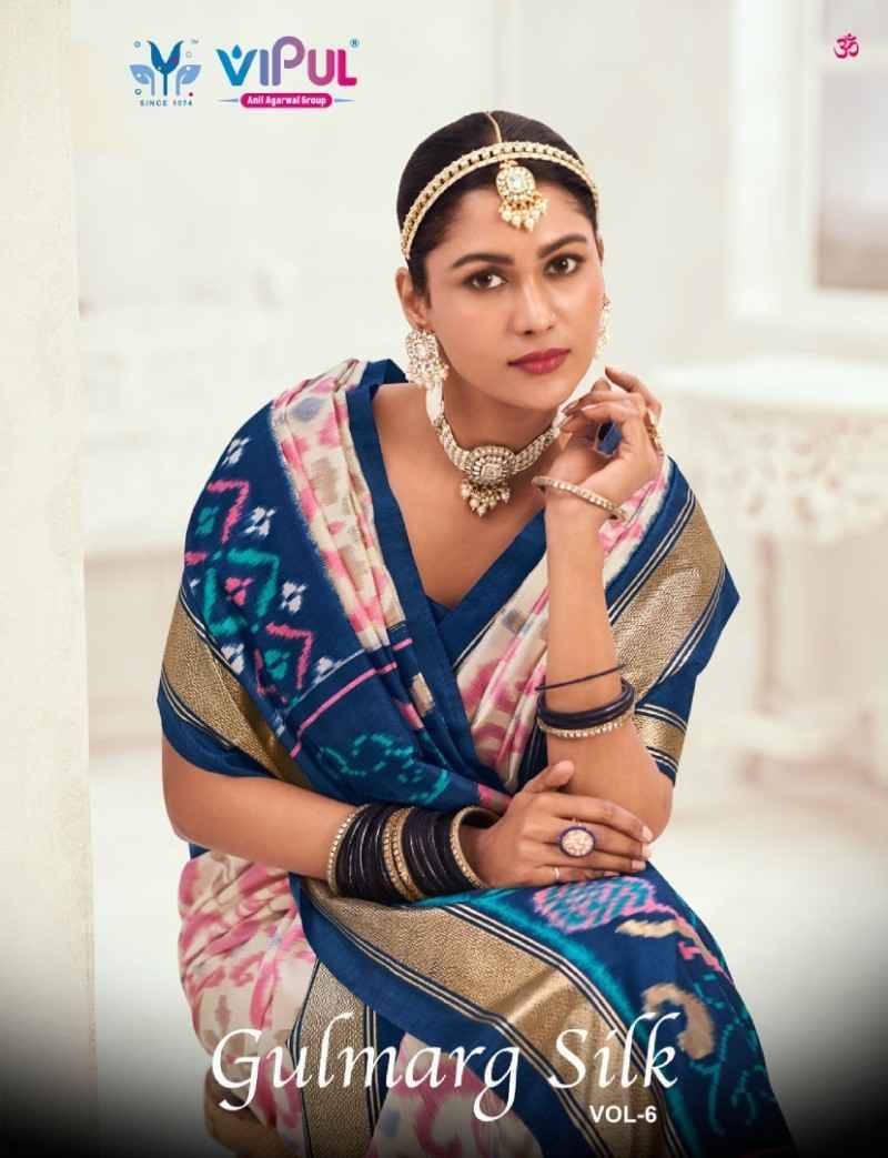 Gulmarg Silk Vol-6 By Vipul Fashion 89100 To 89111 Series Indian Traditional Wear Collection Beautiful Stylish Fancy Colorful Party Wear & Occasional Wear Soft Silk Sarees At Wholesale Price
