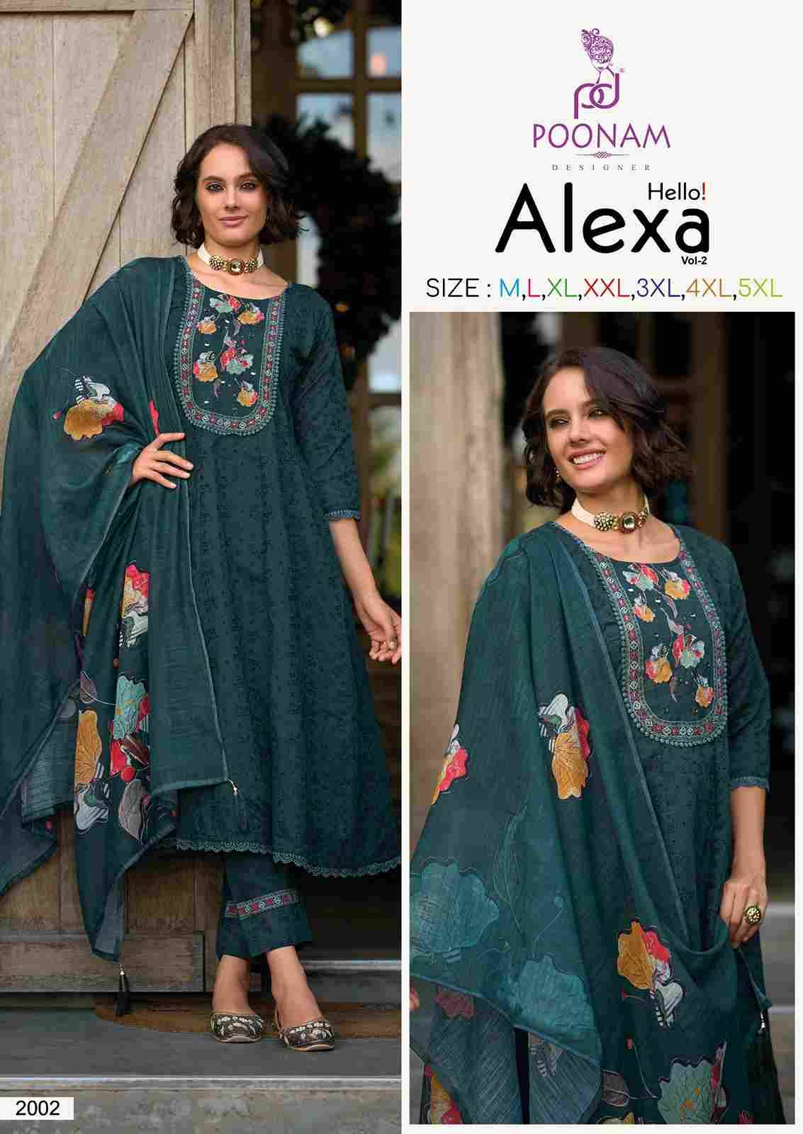 Hello Alexa Vol-2 By Poonam Designer 2001 To 2006 Series Suits Beautiful Fancy Colorful Stylish Party Wear & Occasional Wear Cotton With Work Dresses At Wholesale Price