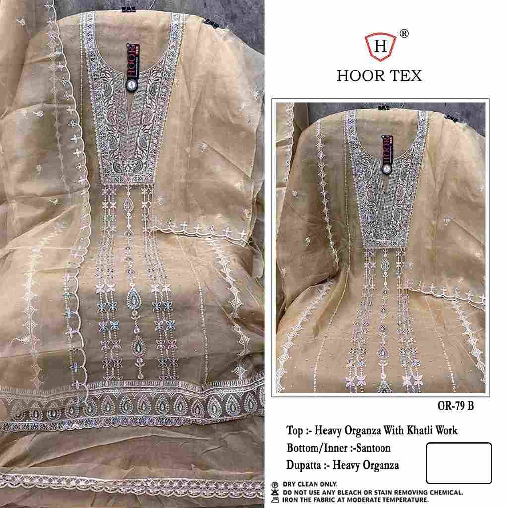 Hoor Tex Hit Design OR-79 Colours By Hoor Tex OR-79-A To OR-79-D Series Beautiful Pakistani Suits Stylish Colorful Fancy Casual Wear & Ethnic Wear Heavy Organza Embroidered Dresses At Wholesale Price