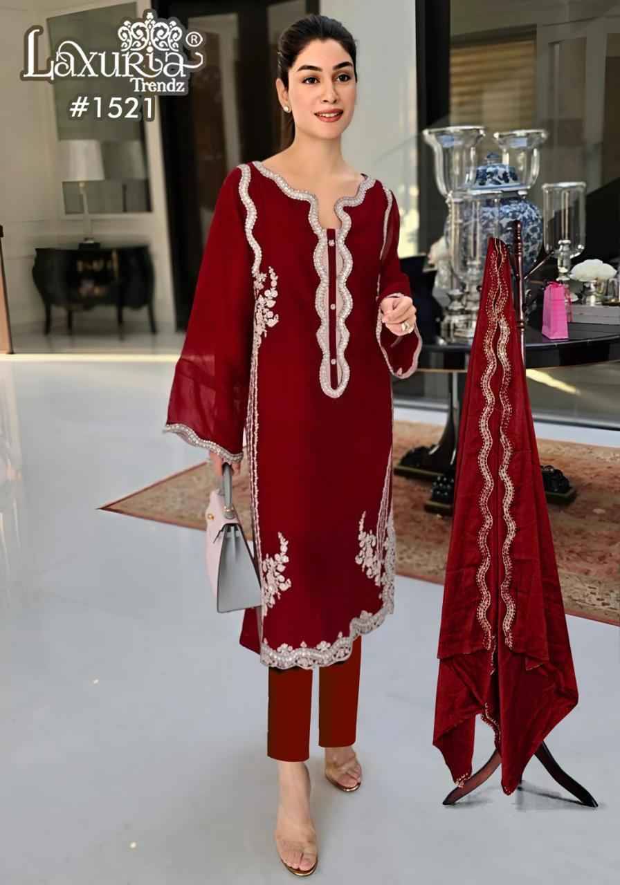 Luxuria Trendz 1521 Colours By Luxuria 1521-A To 1521-B Series Beautiful Pakistani Suits Colorful Stylish Fancy Casual Wear & Ethnic Wear Satin Dresses At Wholesale Price