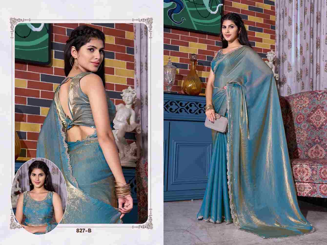 Mehak 827 Colours By Mehak 827-A To 827-E Series Indian Traditional Wear Collection Beautiful Stylish Fancy Colorful Party Wear & Occasional Wear Satin Silk Sarees At Wholesale Price