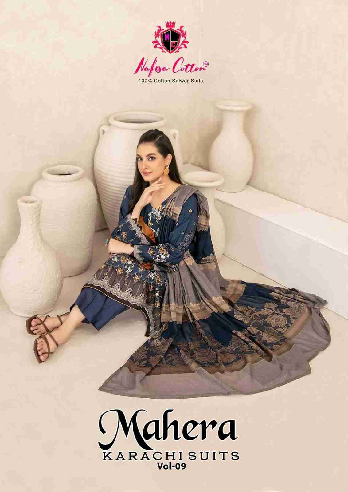 Mahera Vol-9 By Nafisa Cotton 9001 To 9006 Series Beautiful Festive Suits Stylish Fancy Colorful Casual Wear & Ethnic Wear Soft Cotton Print Dresses At Wholesale Price