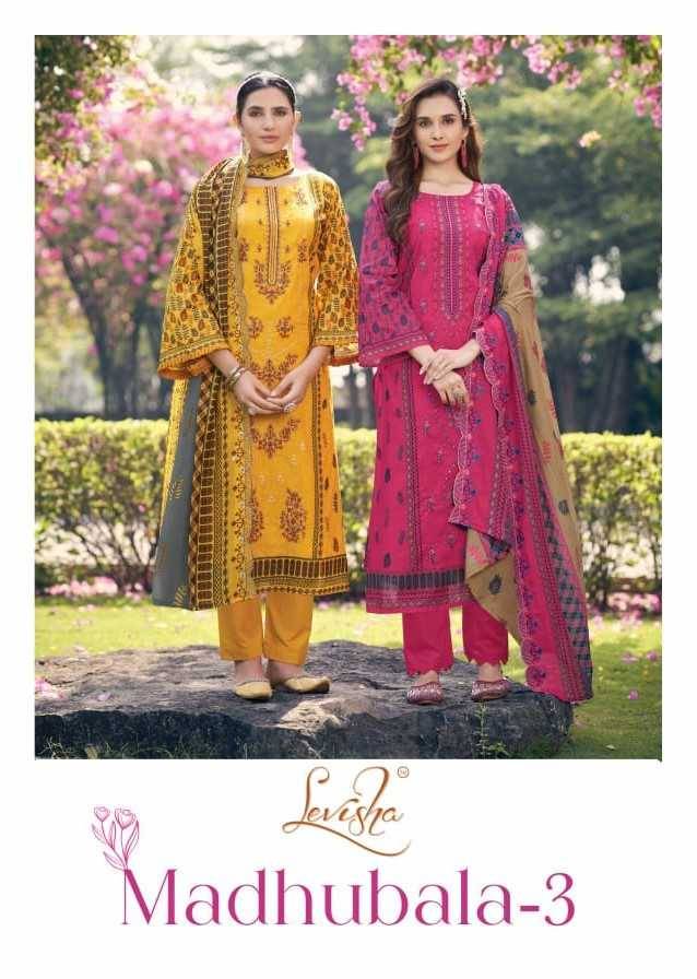 Madhubala Vol-3 By Levisha 3013 To 3020 Series Festive Suits Beautiful Fancy Colorful Stylish Party Wear & Occasional Wear Cambric Lawn Cotton Dresses At Wholesale Price