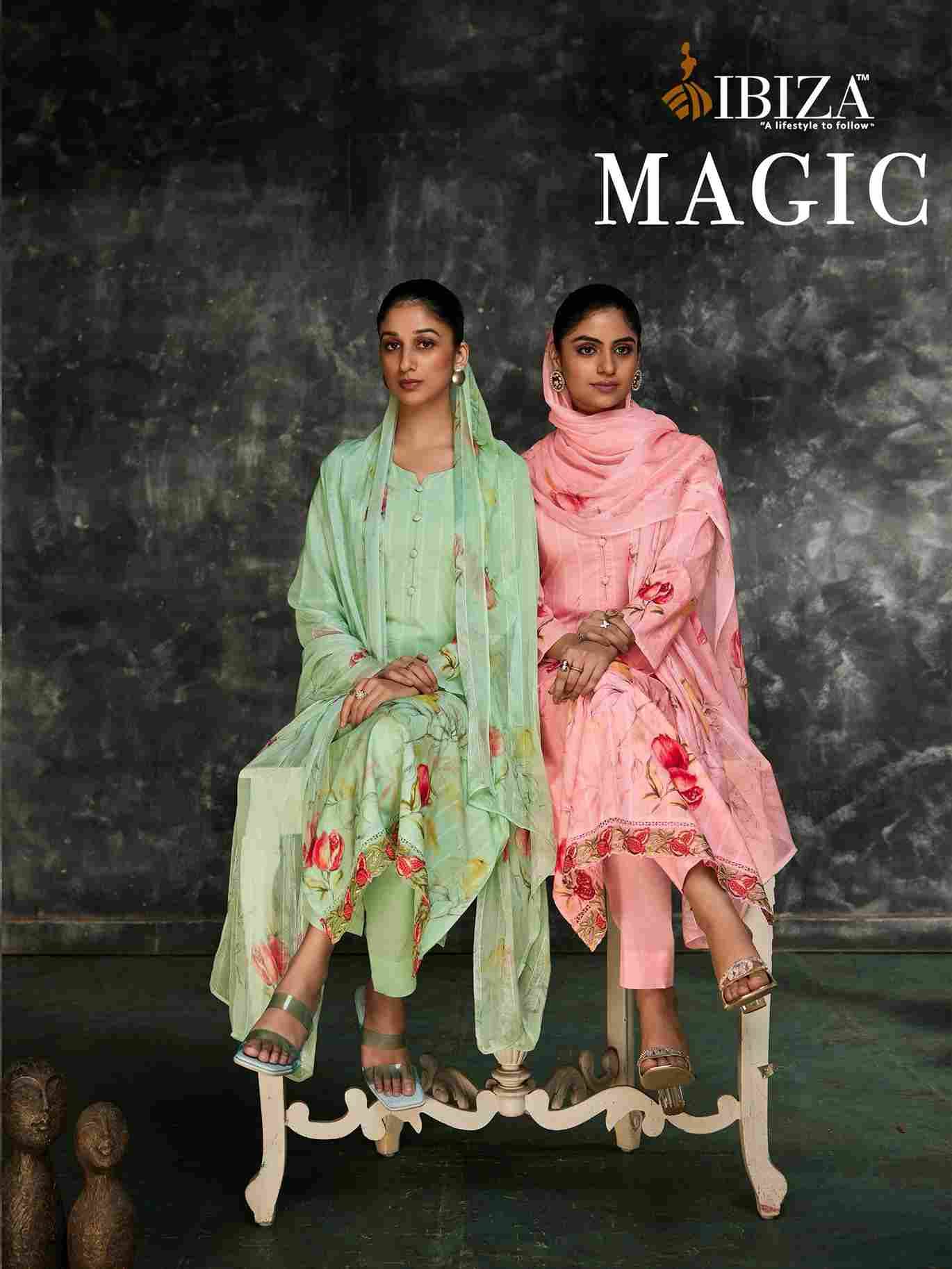 Magic By Ibiza 15792 To 15795 Series Beautiful Festive Suits Colorful Stylish Fancy Casual Wear & Ethnic Wear Pure Linen Jacquard Dresses At Wholesale Price