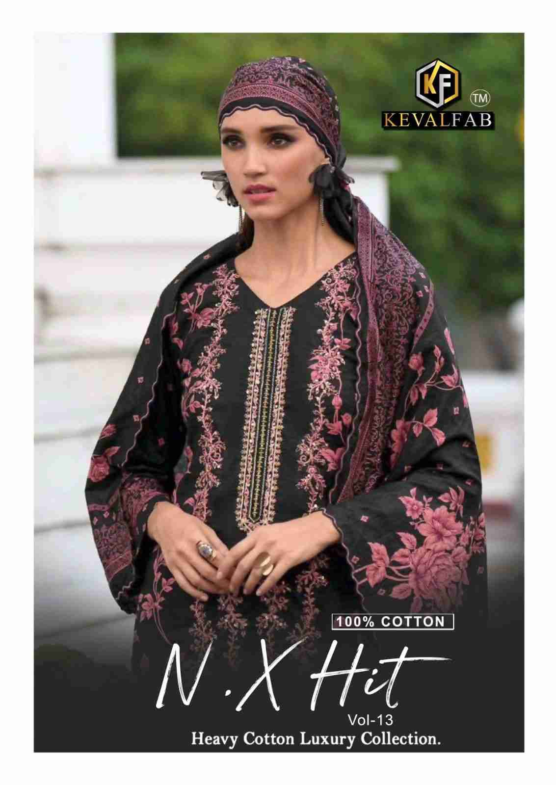 N.X Hit Vol-13 By Keval Fab 13001 To 13006 Series Beautiful Festive Suits Stylish Fancy Colorful Casual Wear & Ethnic Wear Heavy Cotton Digital Print Dresses At Wholesale Price