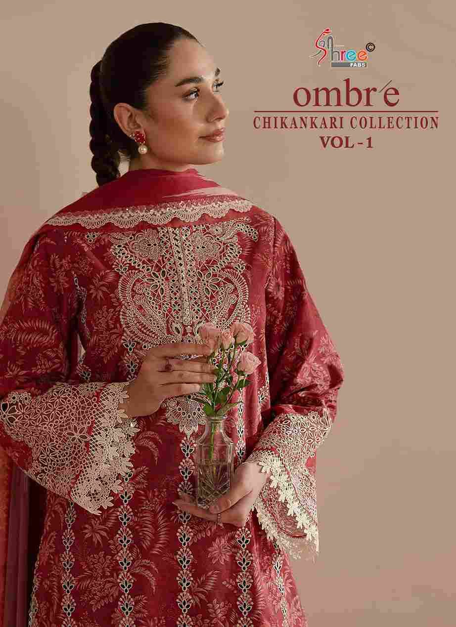 Ombre Chikankari Collection Vol-1 By Shree Fabs 3861 To 3868 Series Designer Pakistani Suits Collection Beautiful Stylish Fancy Colorful Party Wear & Ethnic Wear Pure Viscose With Pure Cotton With Embroidery Dresses At Wholesale Price