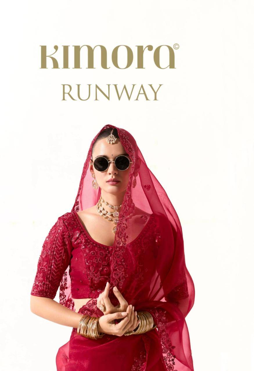Runway By Kimora Fashion 2211 To 2225 Series Indian Traditional Wear Collection Beautiful Stylish Fancy Colorful Party Wear & Occasional Wear Organza Sarees At Wholesale Price