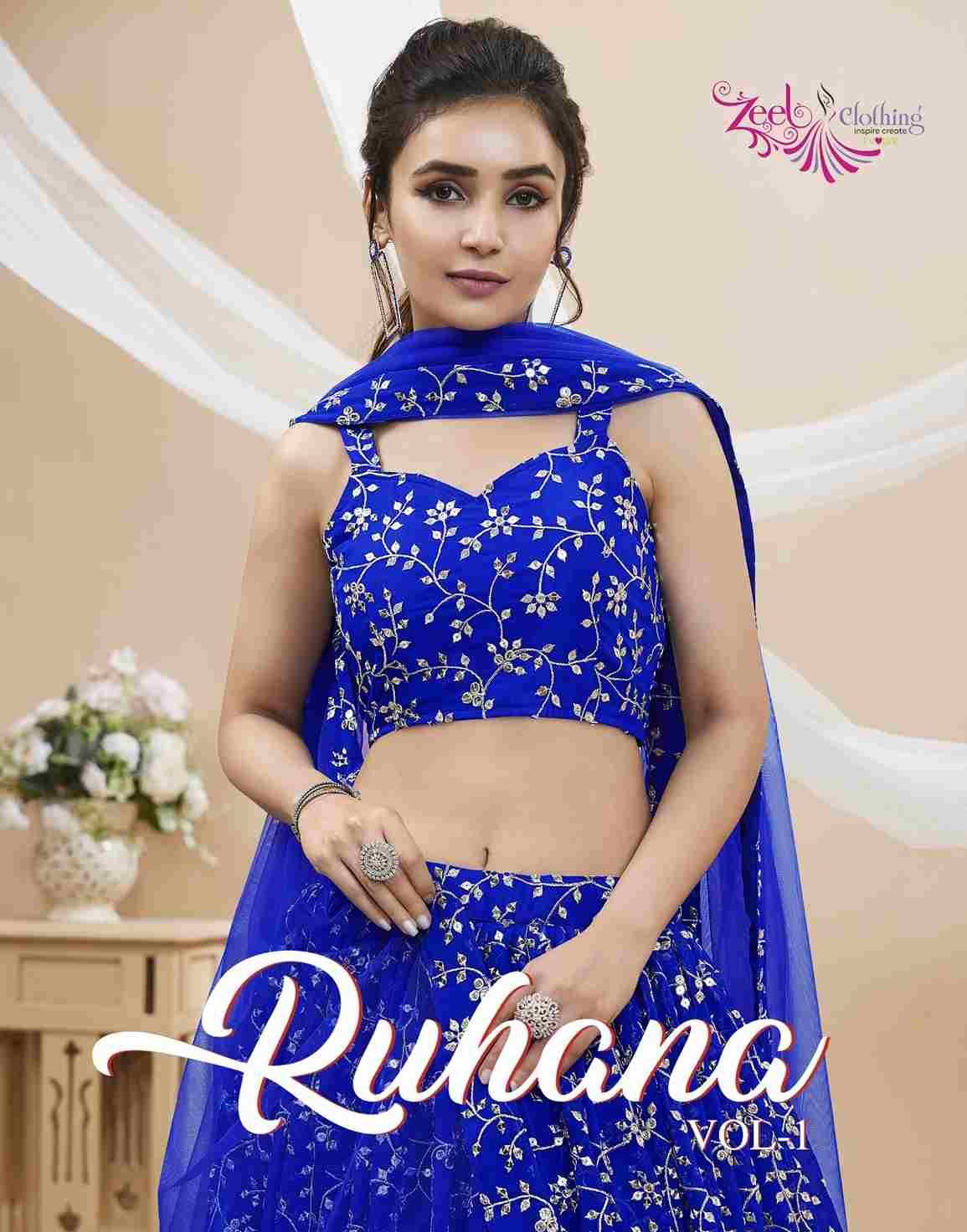 Ruhana Vol-1 By Zeel Clothing 401 To 406 Series Bridal Wear Collection Beautiful Stylish Colorful Fancy Party Wear & Occasional Wear Georgette Lehengas At Wholesale Price