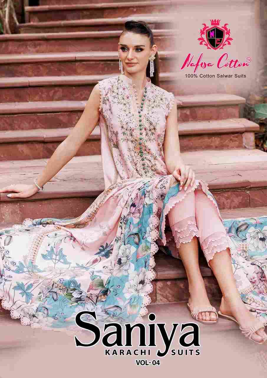 Saniya Vol-4 By Nafisa Cotton 4001 To 4006 Series Beautiful Stylish Festive Suits Fancy Colorful Casual Wear & Ethnic Wear & Ready To Wear Soft Cotton Print Dresses At Wholesale Price
