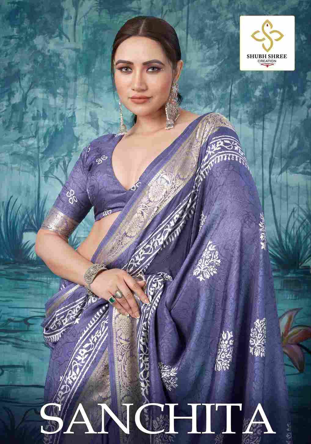 Sanchita By Shubh Shree 1001 To 1006 Series Indian Traditional Wear Collection Beautiful Stylish Fancy Colorful Party Wear & Occasional Wear Tussar Silk Sarees At Wholesale Price