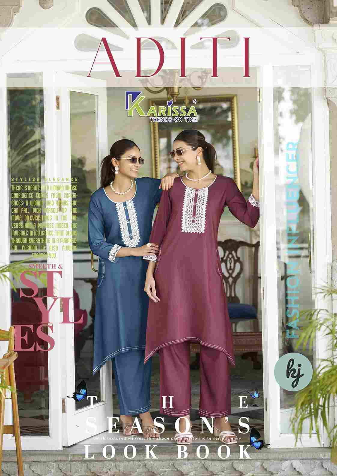 Aditi By Karissa 1001 To 1004 Series Designer Stylish Fancy Colorful Beautiful Party Wear & Ethnic Wear Collection Denim Print Co-Ord At Wholesale Price