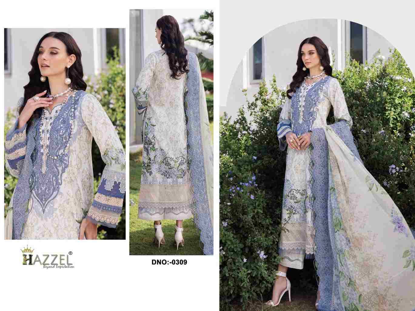 Hazzel Hit Design 0309 By Hazzel Beautiful Pakistani Suits Stylish Fancy Colorful Party Wear & Occasional Wear Pure Cotton Embroidery Dresses At Wholesale Price