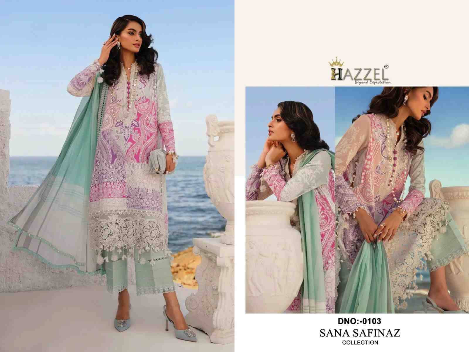 Hazzel Hit Design 0103 By Hazzel Beautiful Pakistani Suits Stylish Fancy Colorful Party Wear & Occasional Wear Pure Cotton Embroidery Dresses At Wholesale Price