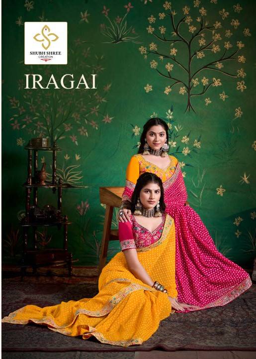Iragai By Shubh Saree 1001 To 1008 Series Indian Traditional Wear Collection Beautiful Stylish Fancy Colorful Party Wear & Occasional Wear Georgette Sarees At Wholesale Price